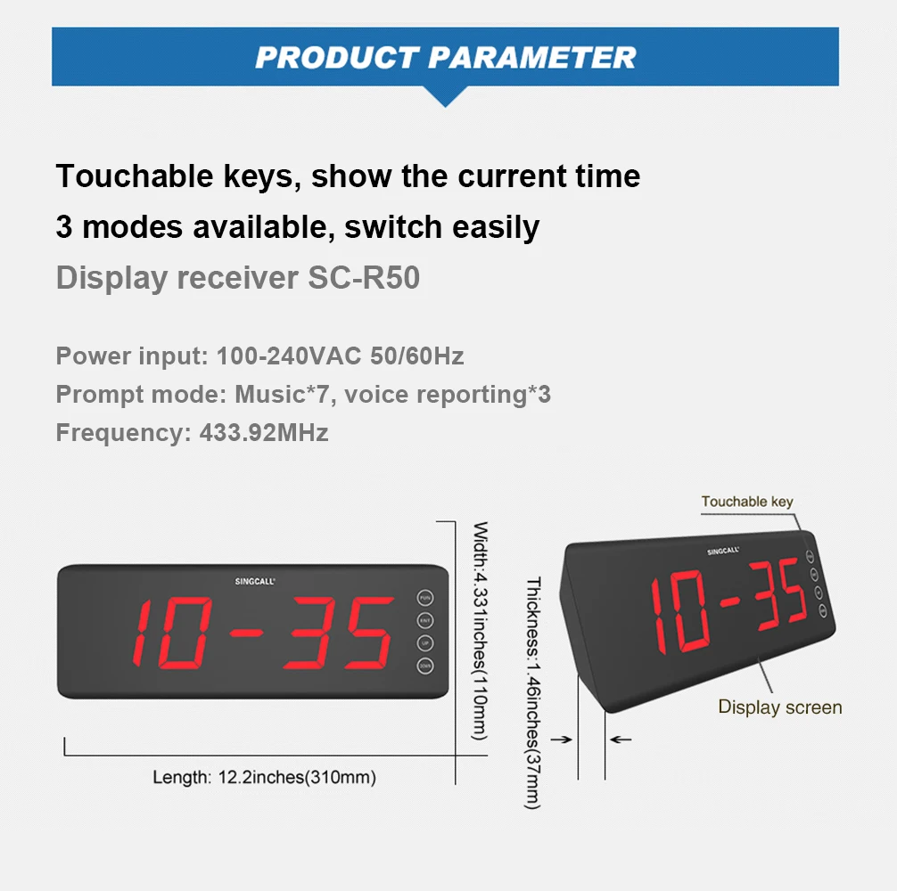 SINGCALL WirelessWaiter вызова Системы для мобильный домик больниц новый приемник SC R50 с