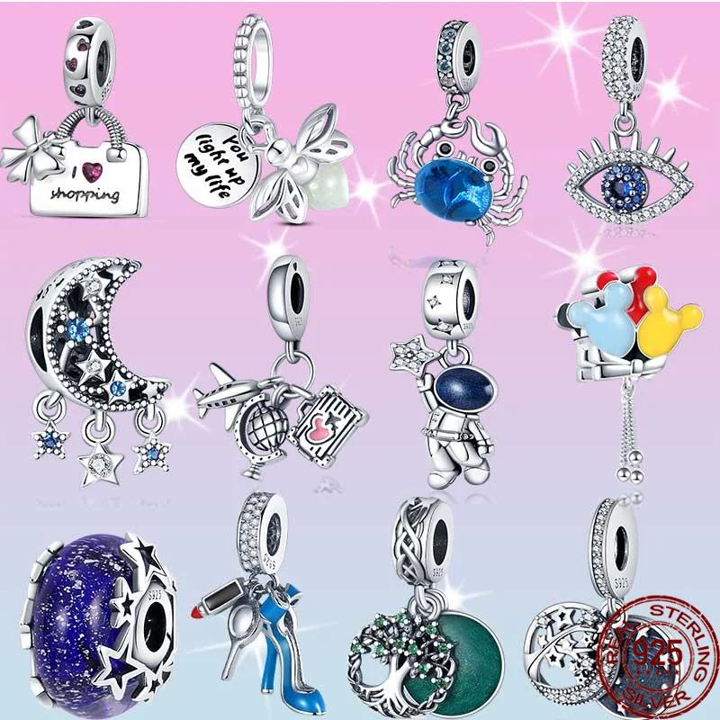 

HOT SALE 100% Sterling Silver 925 Blue Dream Catcher Charms Fit Original Pandora Bracelet For Women Jewelry Gift