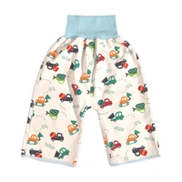 soft breathable bed baby training pants home strong absorption leak proof high waist potty waterproof washable print reusable