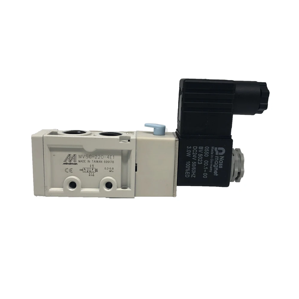 MVSC 220 4E1 DC 12V 24V два положения пять отверстий изоляция класс F Соленоидный клапан