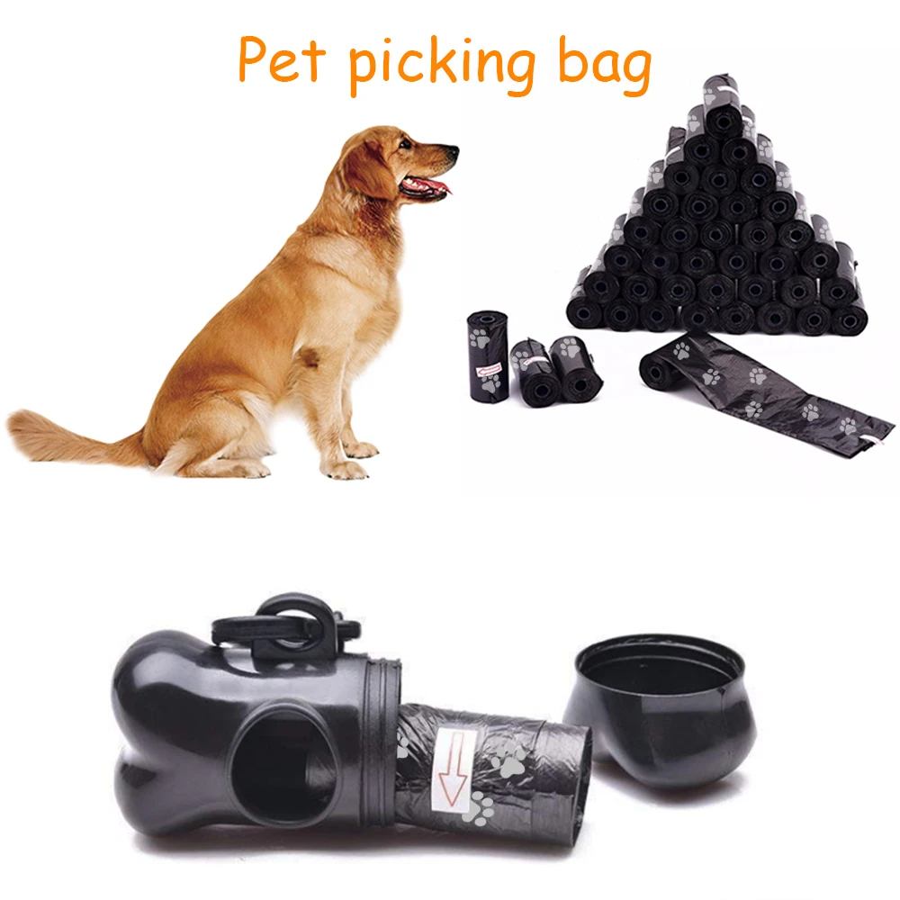 

21 pcs Degradable Pet Dog Waste Poop Bag With Printing Doggy Bag Degradable Pet Waste Clean Poop Bags Dog Up Clean Bag Dispenser