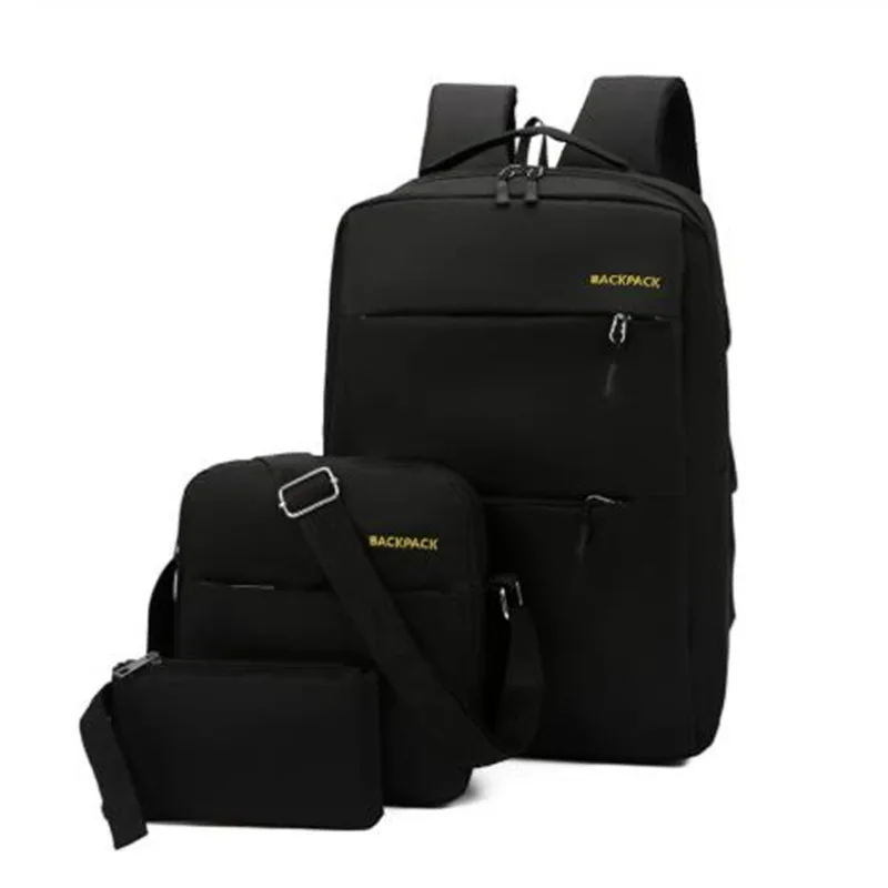 

Crossten 3pcs/set Men's Backpack Bag Male USB Charging Laptop Backpack Women Computer Bags Schoolbag Men Shoulder Bag Sets Bags