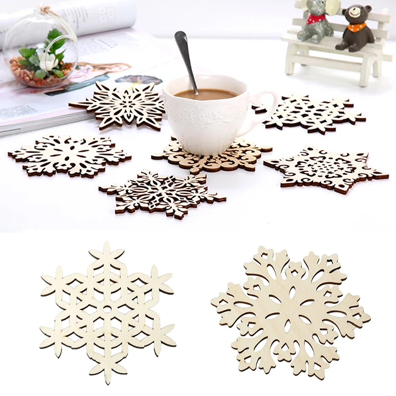 Диверсификации тепловой изоляционный коврик деревянный резной Снежинка