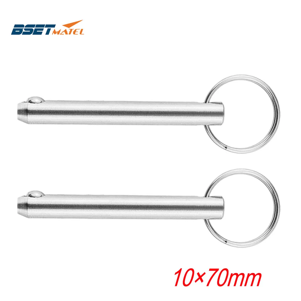 2 шт. 10*70 мм BSET MATEL из нержавеющей стали 316 шариковый штифт с быстроразъемным