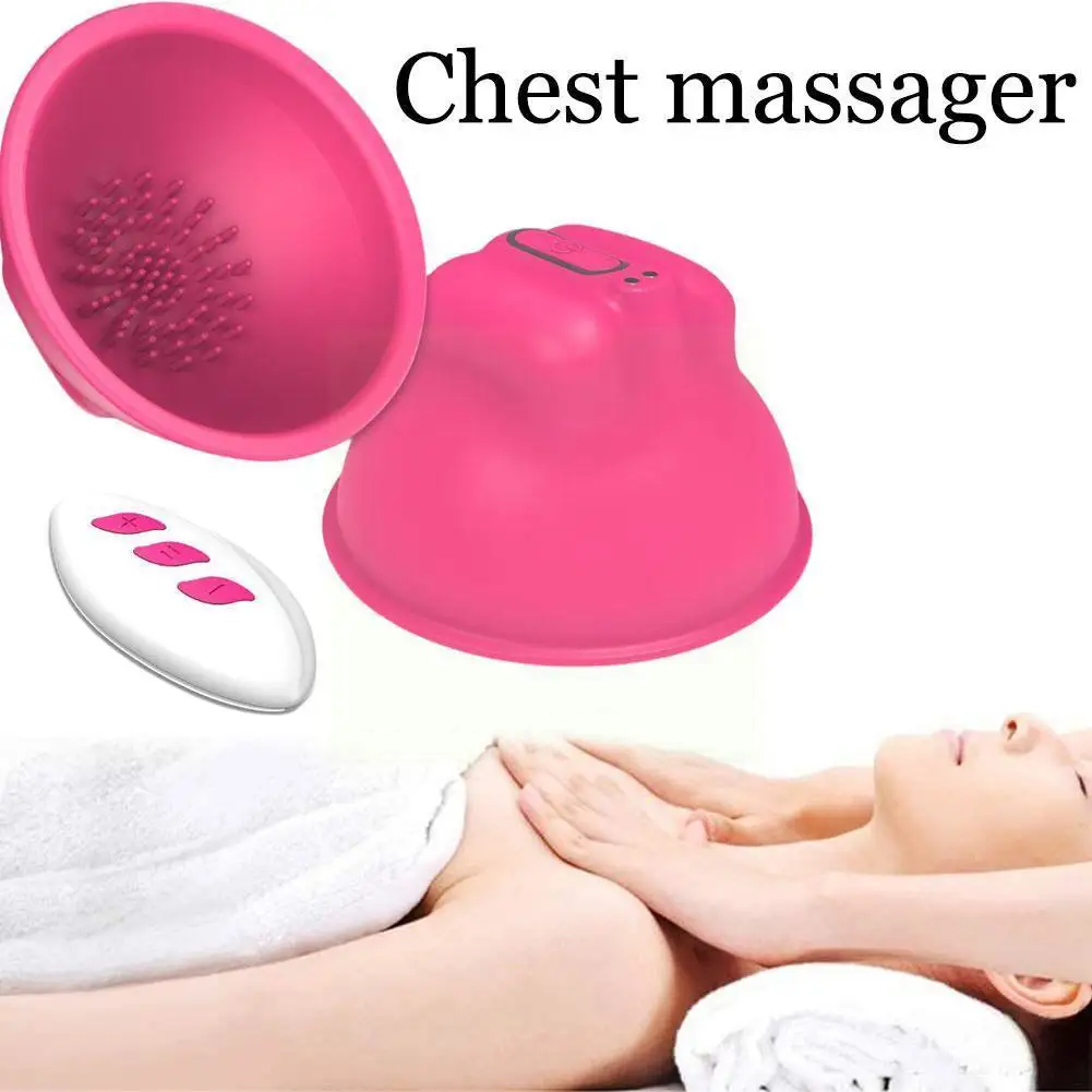 

Wireless remote control rechargeable breast massager to stimulationc firming breast muscle breast enhancement increase mass Y9J1