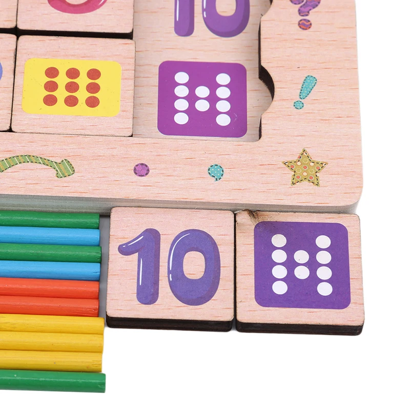Number Cognition Board Montessori Educational Toys For Children Wooden Toy Jigsaw Learning Color Match Game | Игрушки и хобби