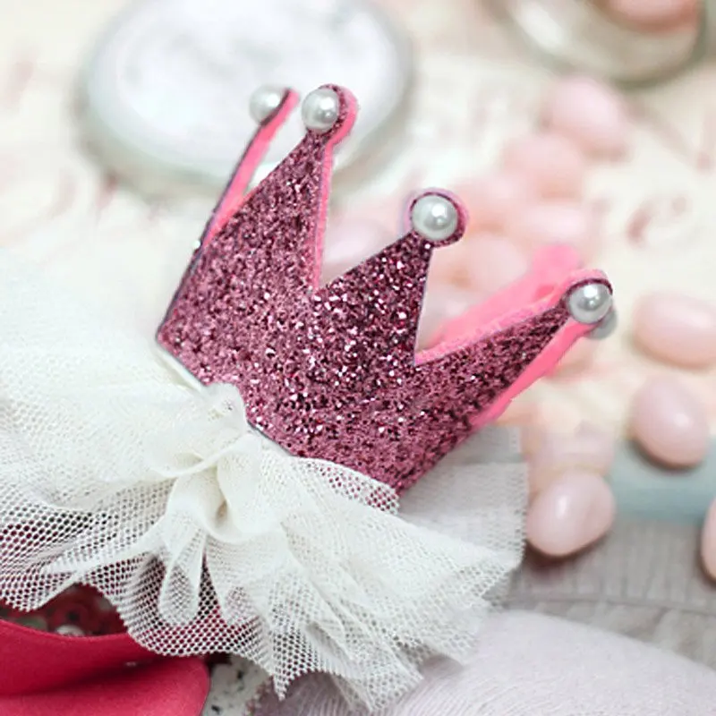 Детская повязка на голову для маленьких девочек Блестящая Корона Заколки