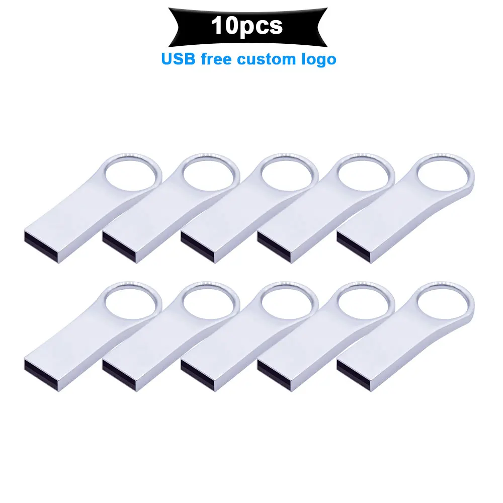 

10pcs/lot High quality usb flash drive 64GB 32GB 16GB 8GB pen drive pendrive waterproof round u disk memoria cel usb stick gift