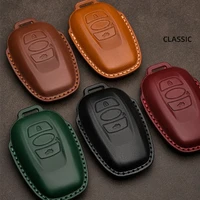 leather car key cover for subaru legacy xv forester outback brz sit accessories auto remote protector covers key shell case