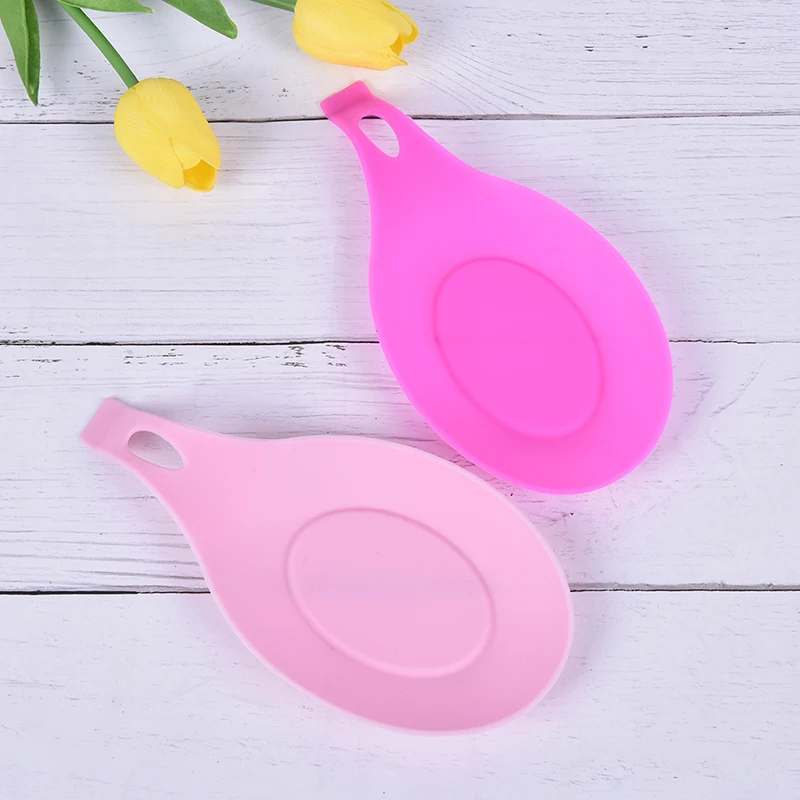 1 шт. силиконовая изоляция ложка отдых термостойкие подставки для столовых