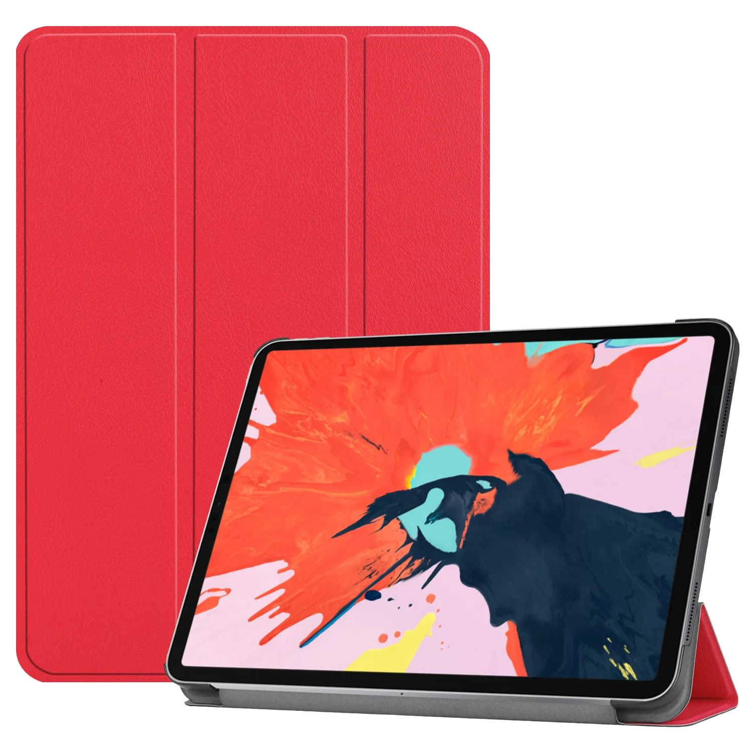 

Suitable for Apple iPad Pro 11-inch Custer protective sleeve suction pen 2018 12.9-inch tri-fold flat leather case