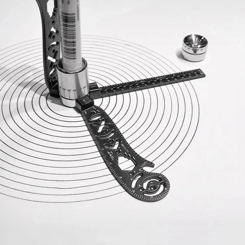 Многофункциональная линейка для рисования магнитный инструмент EDC Мини-открывалка для бутылок в форме гаечного ключа компас транспортир шаблон для рисования
