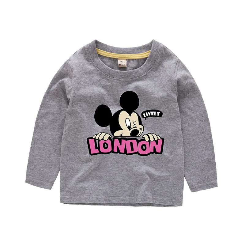 Весенне-осенние Топы для малышей модная футболка мальчиков Повседневная детей