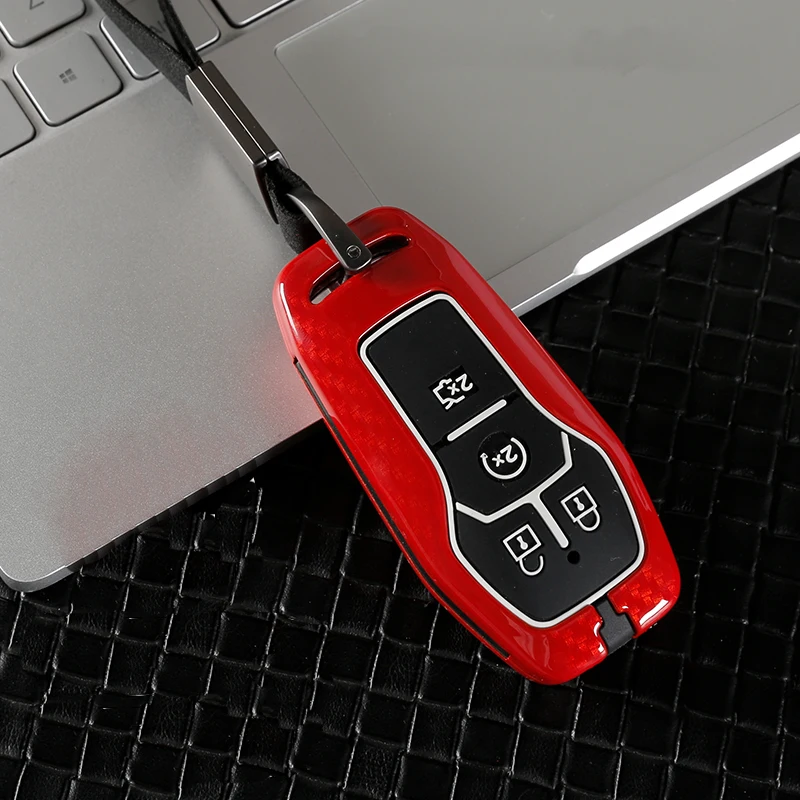 

For Ford Fusion Mondeo F-150 Explorer Edge 2015 2016 2017 2018 Accessories Fashion Zinc alloy+silica gel Car Key Case Full Cover