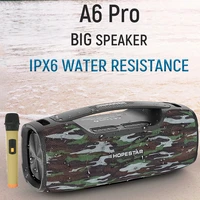 55w hopestar a6pro big bluetooth speaker high power wireless portable with mic boombox 2 subwoofer soundbar 50w