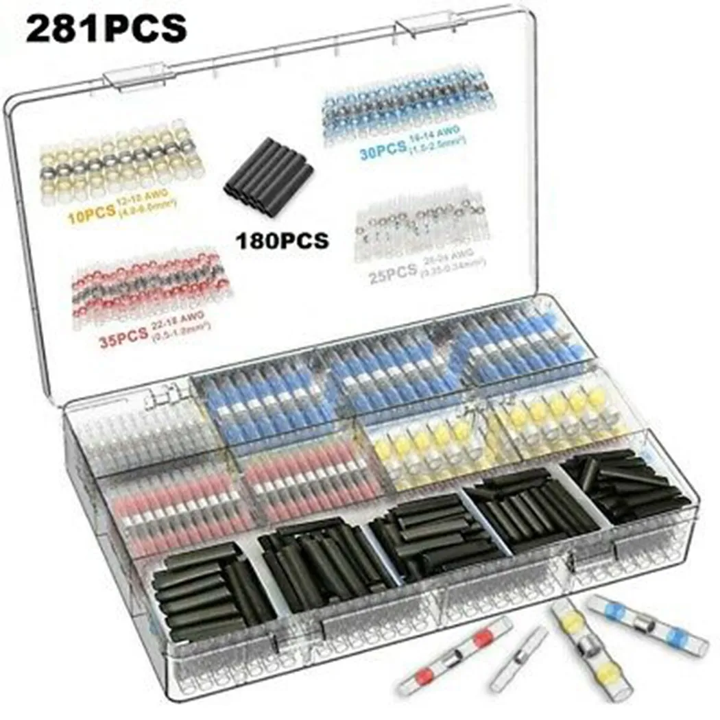 

11-138°C Solder Heat Shrink Sleeve 2:1 Shrink Ratio 350pcs 600V Red White
