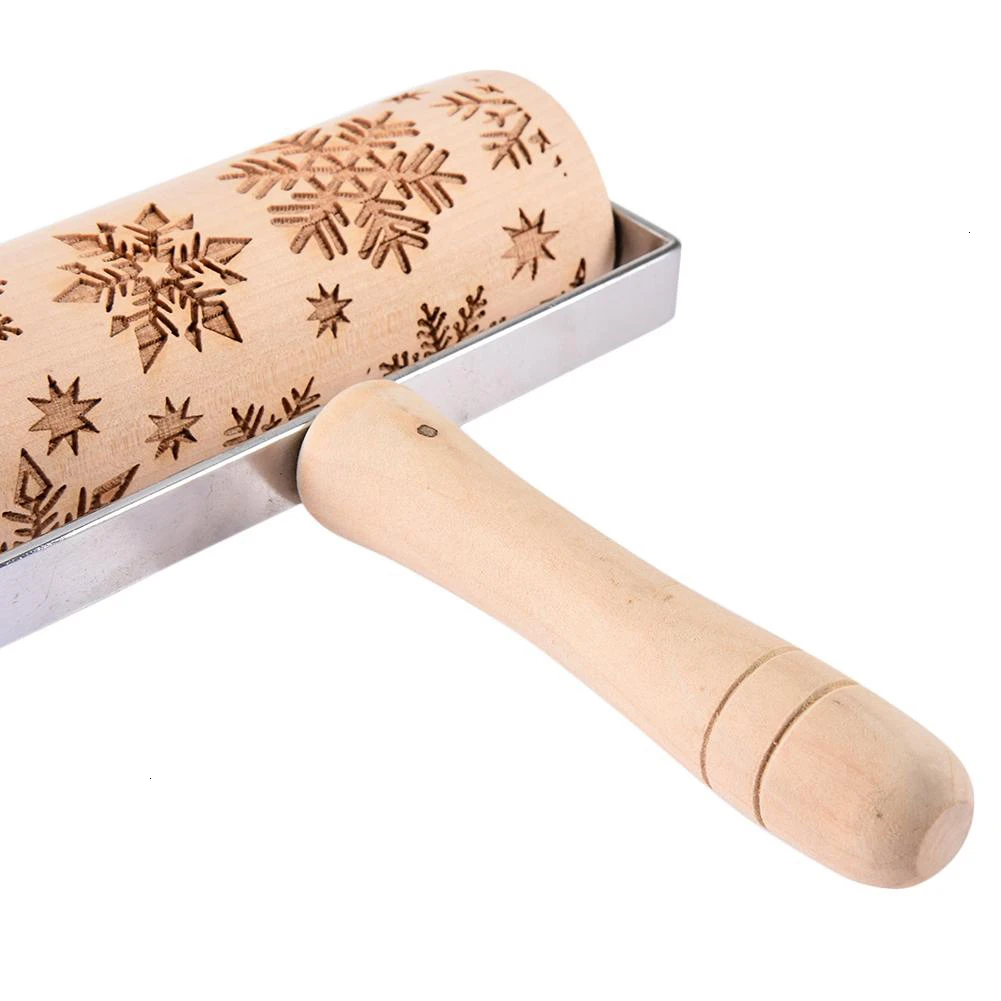 Кухонная печать Скалка лазерная гравировка Прочный ручной охраны окружающей