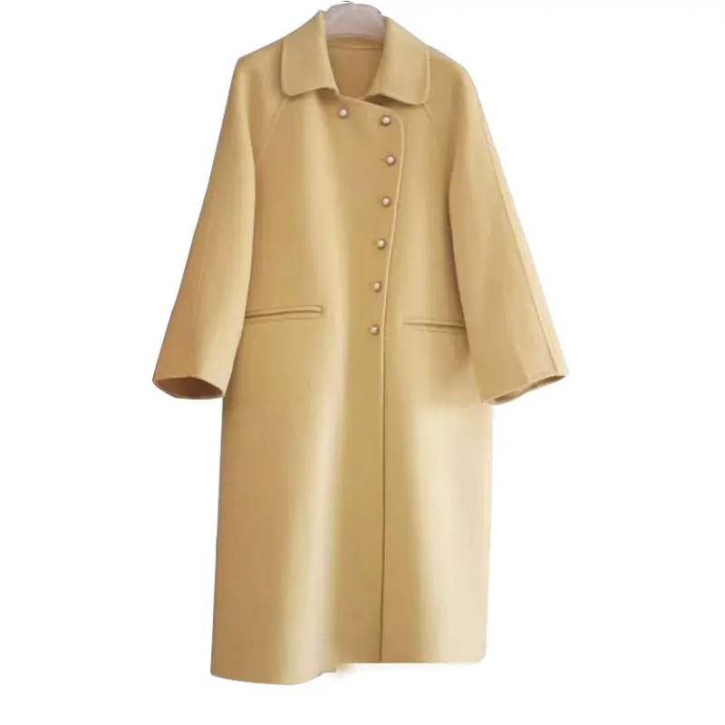 Женское шерстяное пальто выше колена Осень-зима 2019 Корейская версия нового