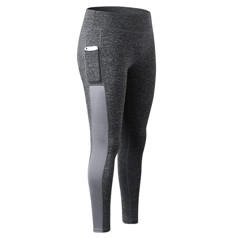 

Yoga fitness pants women outdoor running fitness pants mesh stitching breathable wicking sports trousers new