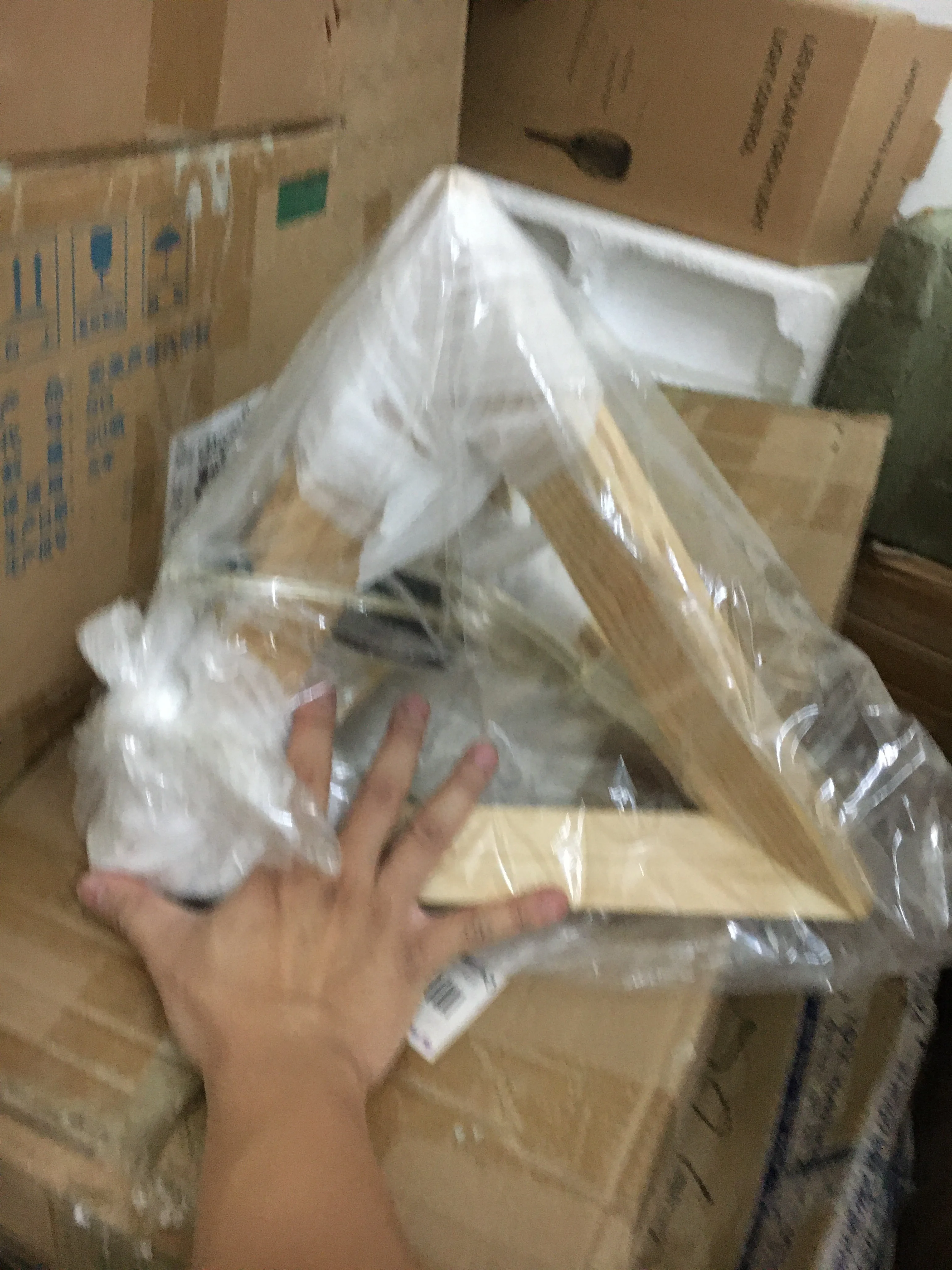 Подвесной светильник в японском стиле из треугольной древесины подвесной