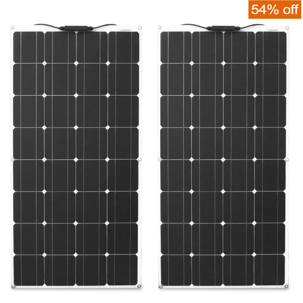 Подлинная фотоэлектрическая Гибкая солнечная панель 12 В 100 Вт 200 Вт|Солнечные