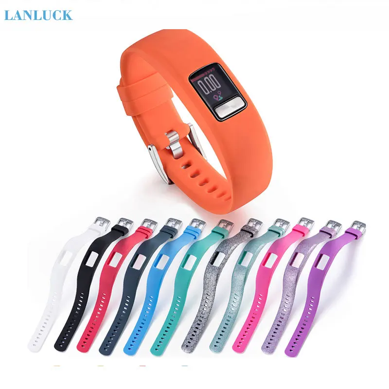 Мягкие силиконовые с рисунком ремешок на запястье для Garmin Vivofit 4 фитнес-трекер