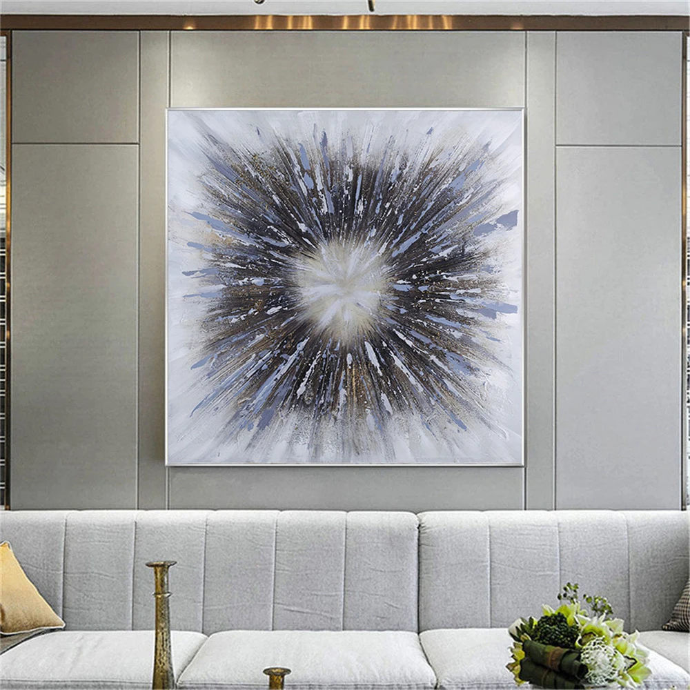 

Abstract home decor painting hand-painted oil painting nucleus pattern singularity design canvas painting modern hotel wall art