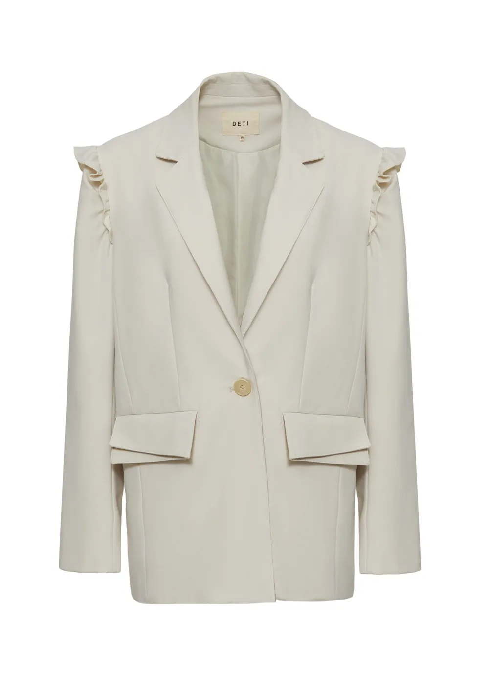 

Блейзер с длинным рукавом, отложным воротником и пуговицами