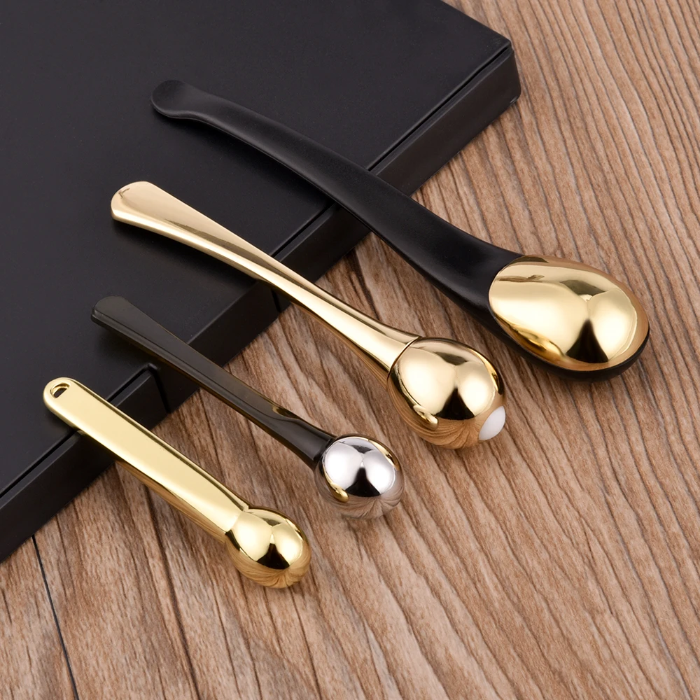 

Eye Roller Massage Eye Cream Applicator Massager Cosmetic Spatulas Anti Wrinkle Stick Facial Mask Spoon Gold Alloy Metal Make Up