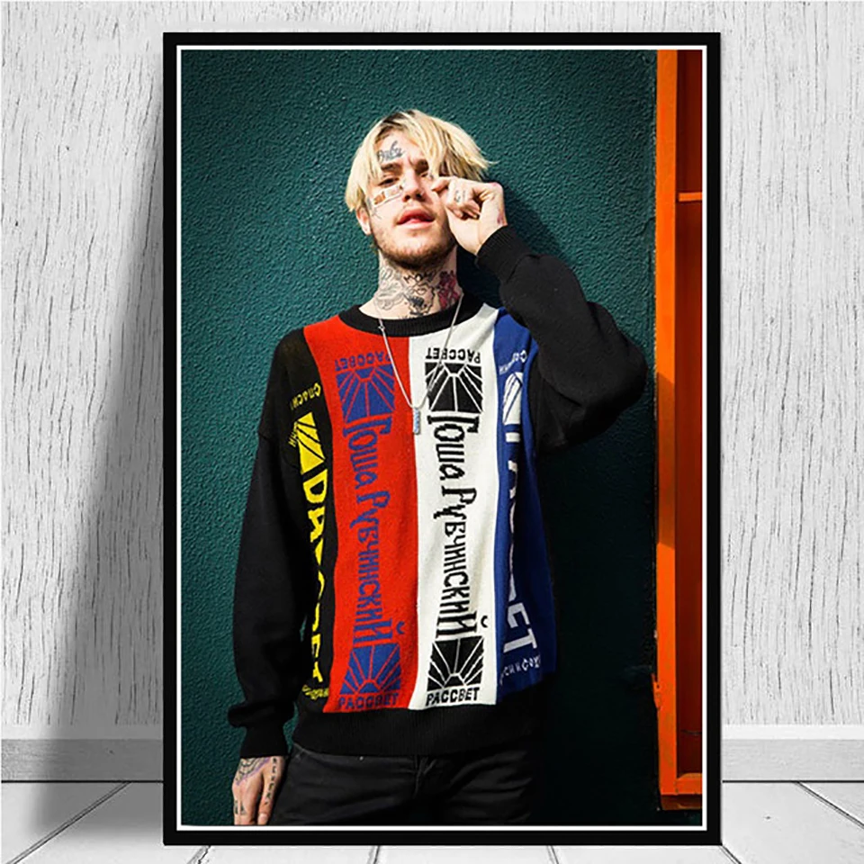 Лидер продаж Постер Lil Peep R.I.P в стиле хип-хоп новый постер с изображением