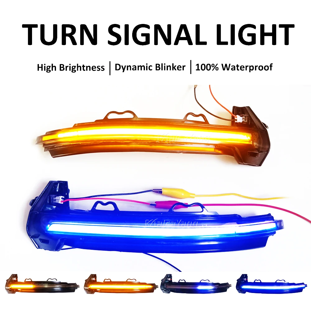 

For Audi A4 S4 RS4 B9 2016-2019 A5 S5 RS5 LED Dynamic Turn Signal Light Side Wing Rearview Mirror Indicator Sequential Blinker