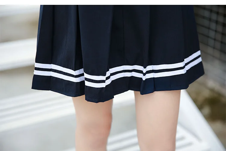 

Japanese School Uniform JK Spring Autumn Fall Long Sleeve Shirt Skirt Suit Set Cosplay 2 Piece Junior High School Girls Uniforms
