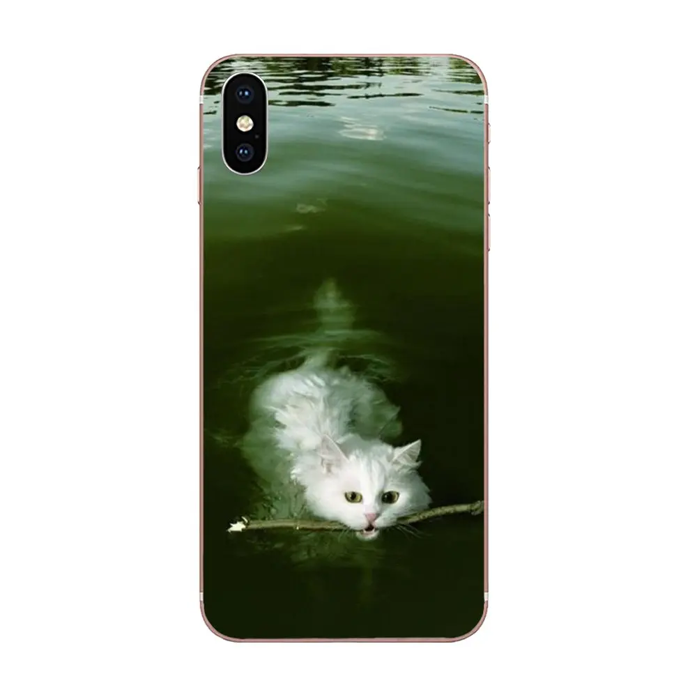 Soft TPU Fashion For iPhone SE2020 11 Plus Pro X XS Max XR 8 7 6S SE 4S 5 5C 5S Print Cute Melancholy Kitten | Мобильные телефоны и