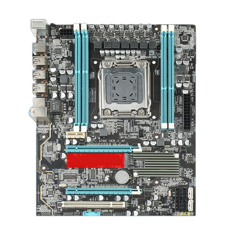 

Материнская плата X79, люксовая большая плата ATX LGA 2011Pin E5 DDR3 64 ГБ SATA III, материнская плата для настольного компьютера, четыре канала