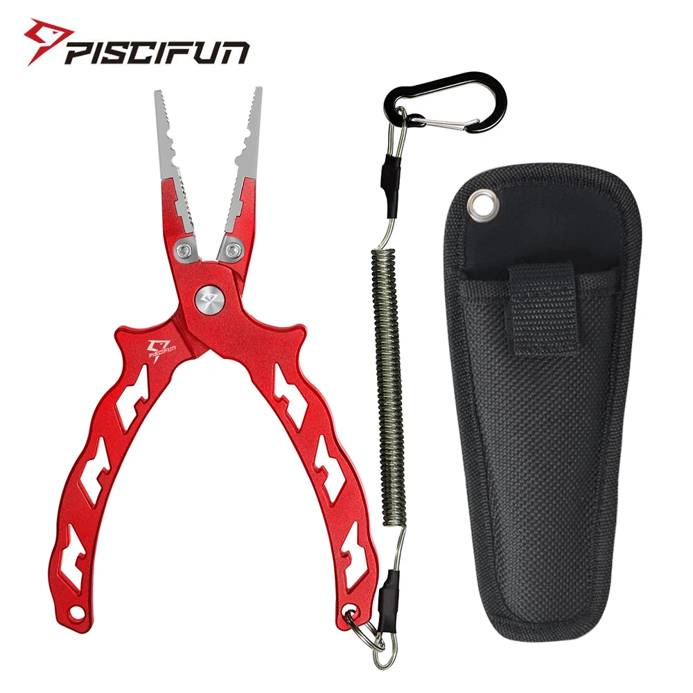

Piscifun AXP рыболовные плоскогубцы алюминиевый соленый водонепроницаемый с вольфрамовым стальным резаком рыболовные инструменты (прямой нос)