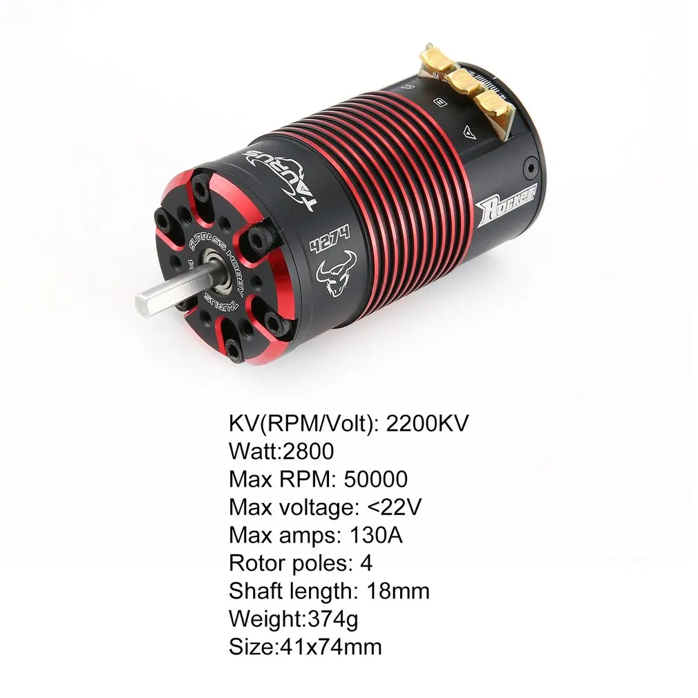 

HOT SALE 4268 4274 1700KV 1950KV 2150KV 2200KV 2450KV 2700KV 4 Poles Sensored Brushless Motor for RC 1/8 Truck Bigfoot Car