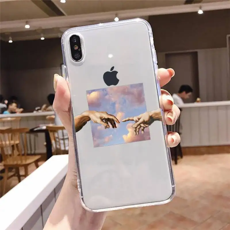 

David lines Adam hard Abstract Art Phone Case Transparent soft For iphone 5 5s 5c se 6 6s 7 8 11 12 plus mini x xs xr pro max