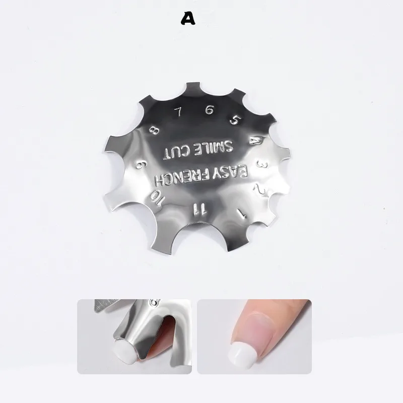 Nail Manicure Edge Trimmer Nail Cutter Clipper Styling Tools Nail Gel Easy French Smile Line Nail Acrylic Tools 3 Sizes