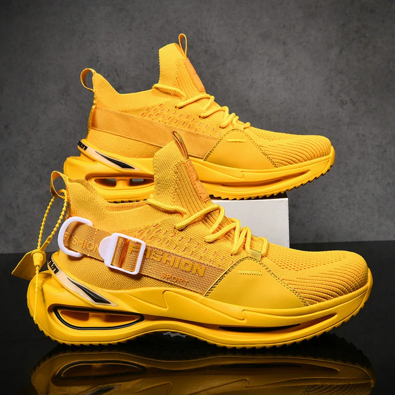 

2021 Spring Summer New Men Shoes Casual Sneakers Light Net Heighten Breathable Tennis Non-Slip Jogging Walking Outdoor Travel