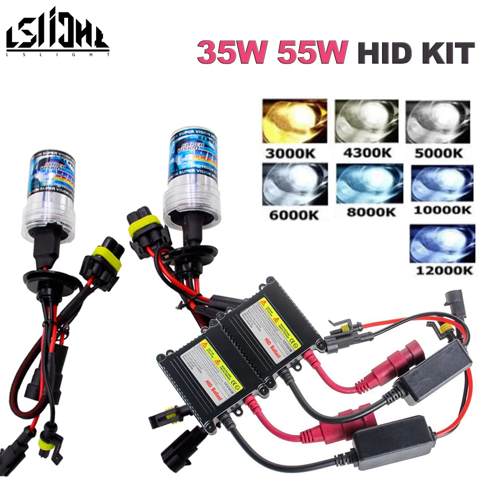 HID набор би ксенон 35 Вт/55W тонкий балласт ксенона светильник лампочка 12V H1 H3 H4 H7 H11 H13