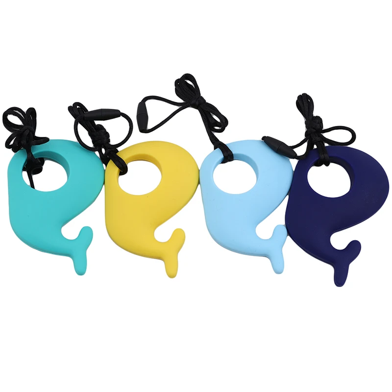 Teeth 10 PCS Baby Whale Silicone Teether Pendants BPA Food Grade Chew DIY Necklace Toys Animals | Мать и ребенок