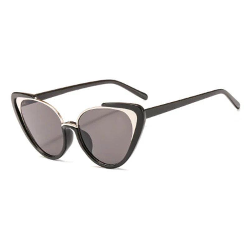 

fashion personality triangle sunglasses women 2020 retro cat eye sun glasses woman gradient shade mirror female outdoor eyeglass