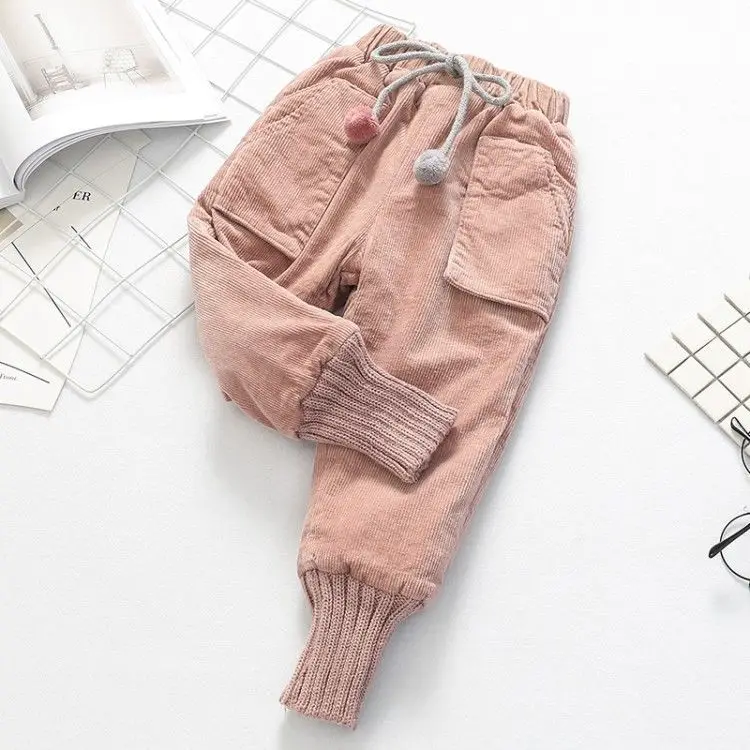 corduroy trousers Теплые штаны для мальчиков, зимние детские модные хлопковые брюки из плотного бархата для маленьких мальчиков, детские длинные брюки, одежда для мальчиков 2, 3, 4, 5, 6 лет - Цвет: corduroy trousers