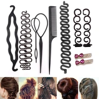 multi style donut hair maker hairdressing styling tools braiding accessories for women girls twist hair clip disk pull hairpins