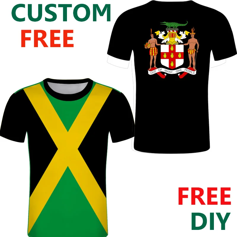 Jamaica футболки на заказ для мужчин спортивный топ Бесплатная DIY Настроить страна jm