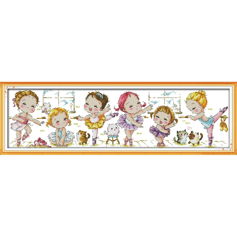 

Everlasting Love Christmas A Ballet School Ecological Cotton Chinese Cross Stitch Kits Counted Stamped 11CT 14CT Sales Promotion