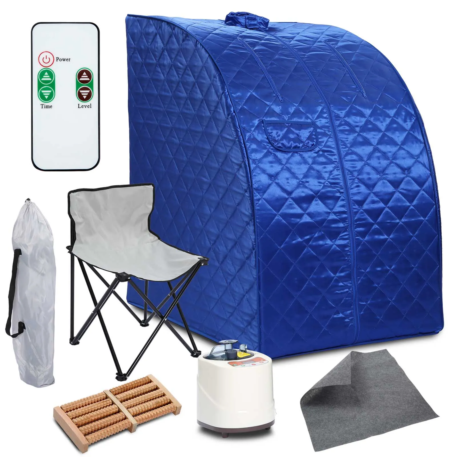 

Portable 2L Steam Sauna Tent With Steam Pot Spa Slimming Loss Weight Full Body Detox Therapy Blue/Black/Brown/Silver[US-Stock]