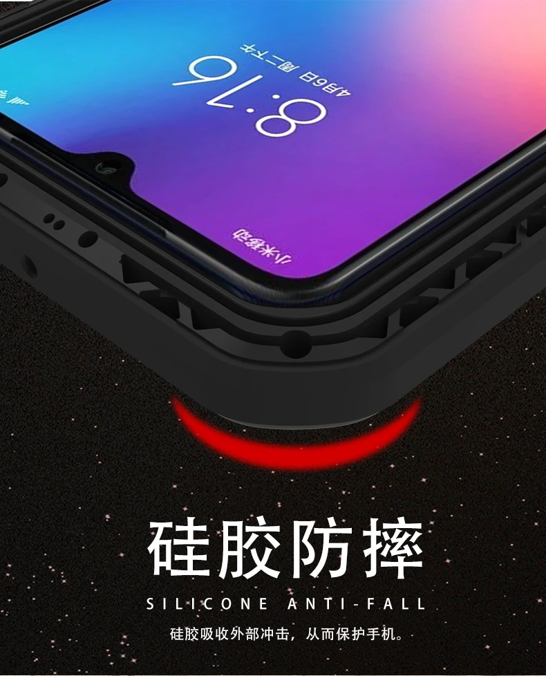 Love Mei для Xiaomi 8 9 Max 2 3 алюминиевый металлический+ Gorilla glass ударное Падение водонепроницаемый чехол для Xiaomi Mix 2 2s