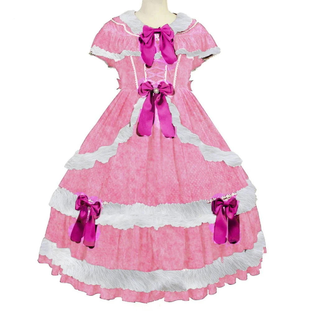 

Made for you Handmade Customer customized pink skirt white plush edge Lolita skirt