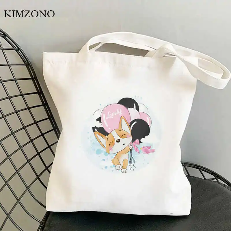 

Сумка для покупок Corgi bolsa bolso tote, многоразовая сумка для покупок